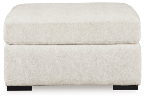 Chessington Ivory 4-Piece Sectional and Oversized Accent Ottoman - Ornate Home