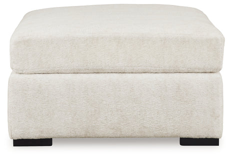 Chessington Ivory 4-Piece Sectional and Oversized Accent Ottoman - Ornate Home