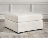 Chessington Ivory 4-Piece Sectional and Oversized Accent Ottoman - Ornate Home