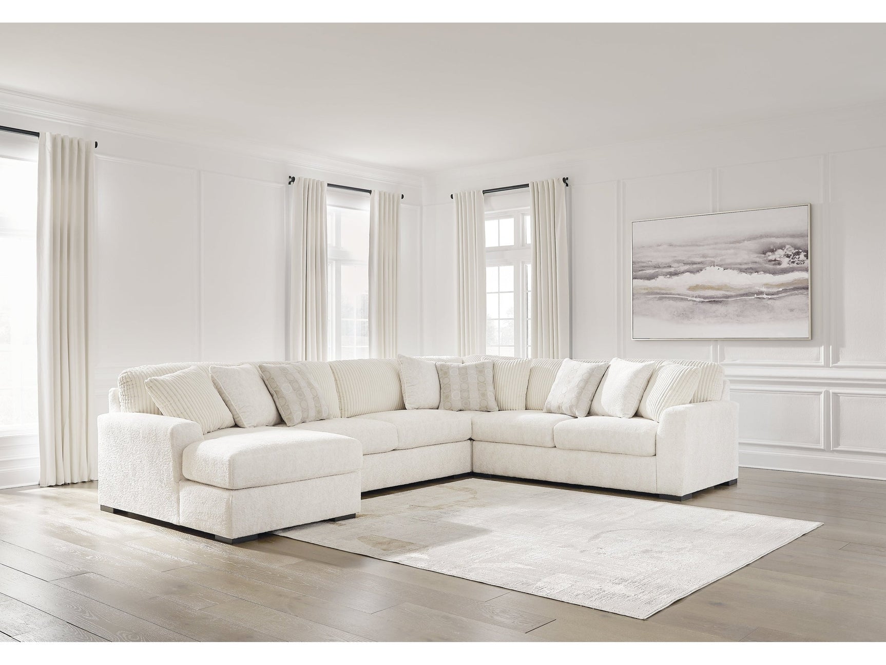 Chessington Ivory 4-Piece Sectional with Chaise (Online Special Price) - Ornate Home