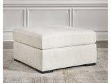 Chessington Ivory Oversized Accent Ottoman (Online Special Price) - Ornate Home