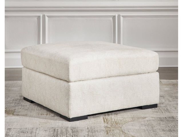 Chessington Ivory Oversized Accent Ottoman (Online Special Price) - Ornate Home