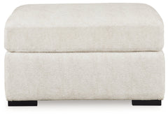 Chessington Ivory Oversized Accent Ottoman - Ornate Home