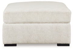 Chessington Ivory Oversized Accent Ottoman - Ornate Home