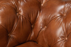 Chesterfield Brown Castered Sofa - Ornate Home