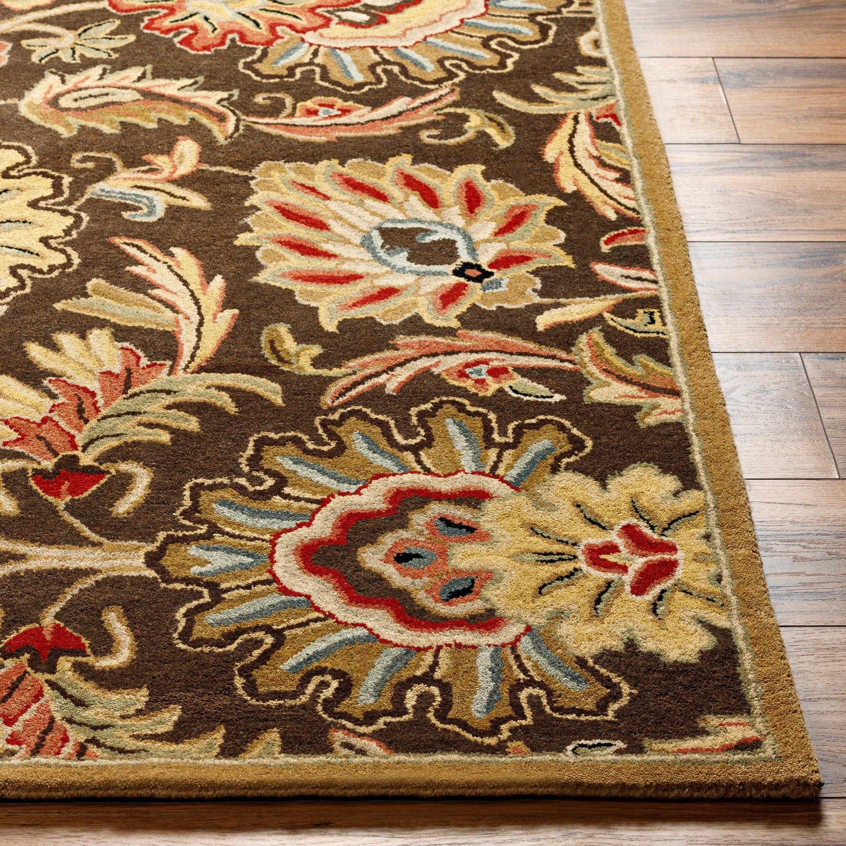 Chesterton 1028 Hand Tufted Brown Wool Rug - Ornate Home