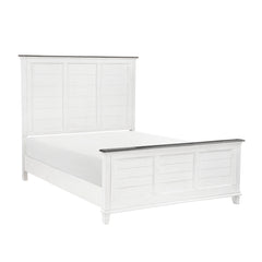 Chesterton Antique White/Dark Brown 5-Piece Queen Bedroom Set - Ornate Home