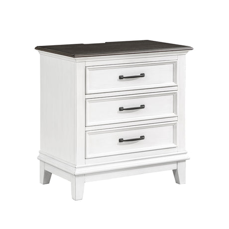 Chesterton Antique White/Dark Brown 5-Piece Queen Bedroom Set - Ornate Home