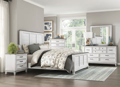 Chesterton Antique White Eastern King Bed - Ornate Home