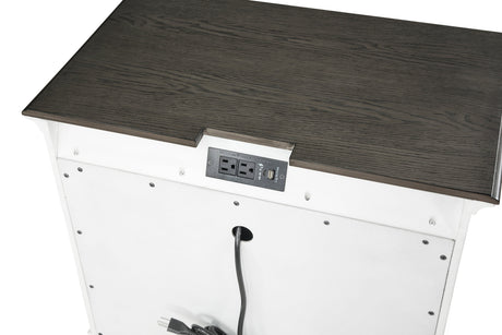 Chesterton Antique White Nightstand - Ornate Home