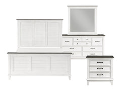 Chesterton Dark Brown / Antique White 4-piece Queen Bedroom Set - Ornate Home