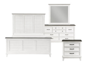 Chesterton Dark Brown / Antique White 4-piece Queen Bedroom Set - Ornate Home