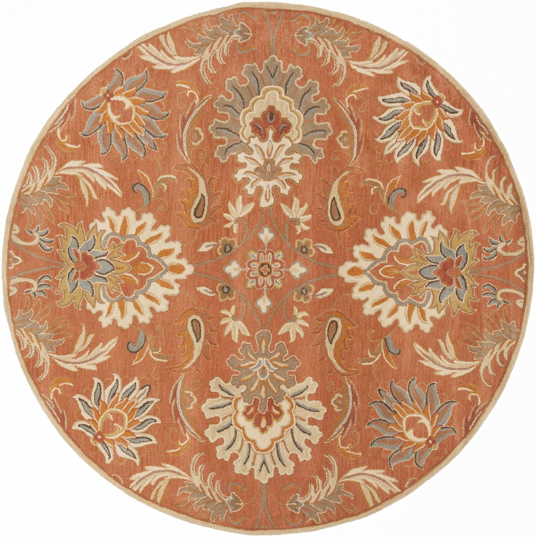 Chesterton Hand Tufted Orange 1112 Area Rug - Ornate Home
