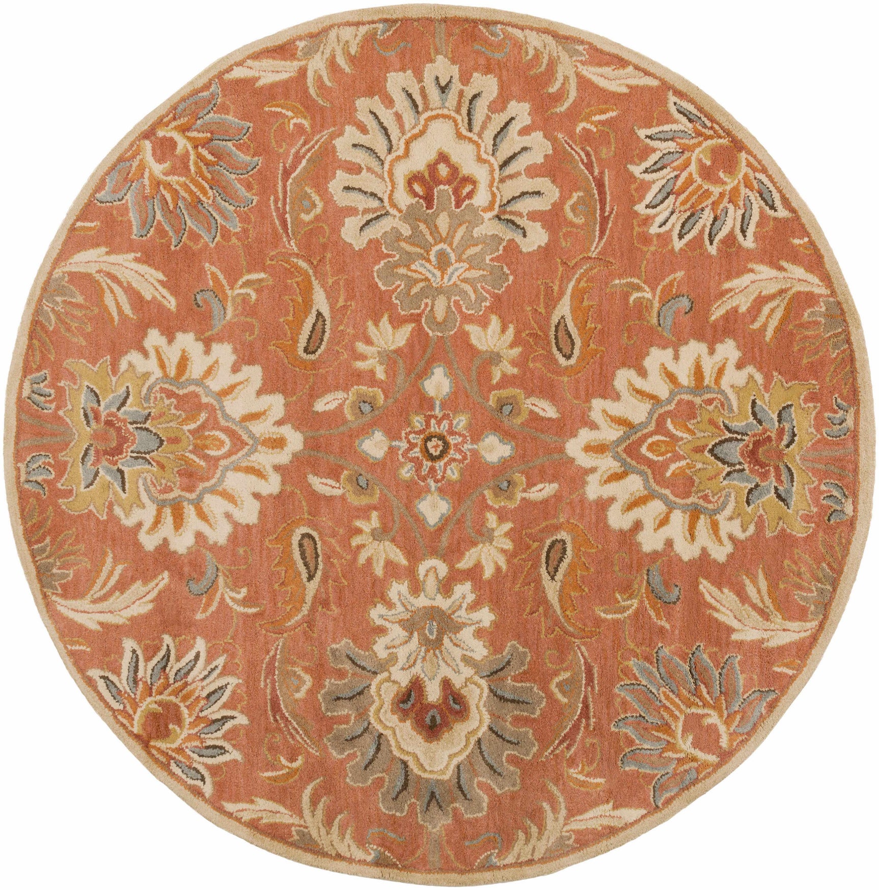 Chesterton Hand Tufted Orange 1112 Area Rug - Ornate Home