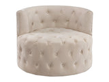 Cheswold Beige Velvet Swivel Chair - Ornate Home