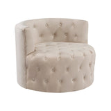 Cheswold Beige Velvet Swivel Chair - Ornate Home