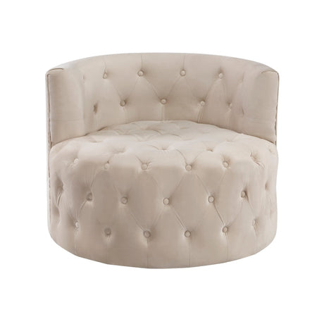 Cheswold Beige Velvet Swivel Chair - Ornate Home