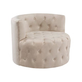 Cheswold Beige Velvet Swivel Chair - Ornate Home
