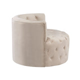 Cheswold Beige Velvet Swivel Chair - Ornate Home
