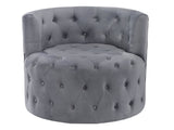 Cheswold Gray Velvet Swivel Chair - Ornate Home