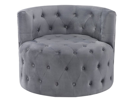 Cheswold Gray Velvet Swivel Chair - Ornate Home