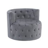 Cheswold Gray Velvet Swivel Chair - Ornate Home