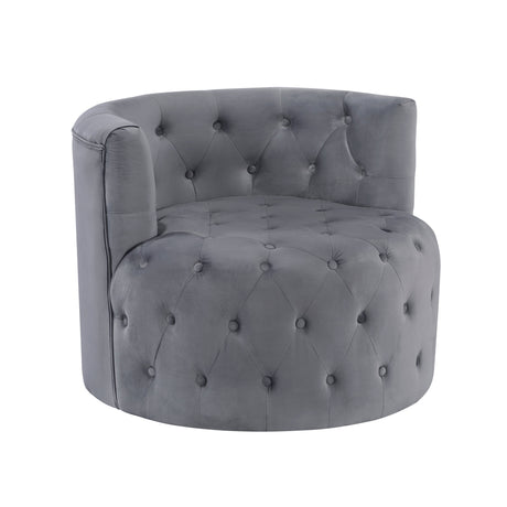Cheswold Gray Velvet Swivel Chair - Ornate Home