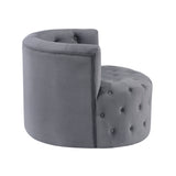 Cheswold Gray Velvet Swivel Chair - Ornate Home