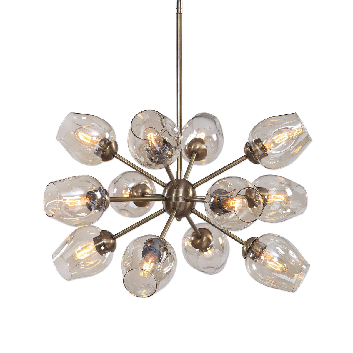 Chet Brass/Yellow 12 Light Sputnik Chandelier - Ornate Home