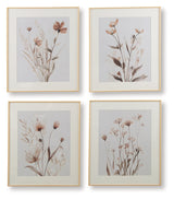 Chettings Beige/Gray/Blush Wall Art Set (Set of 4) (Online Special Price) - Ornate Home