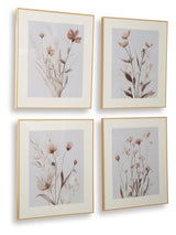 Chettings Beige/Gray/Blush Wall Art Set (Set of 4) (Online Special Price) - Ornate Home