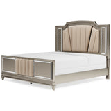 Chevanna Platinum King Upholstered Panel Bed - Ornate Home