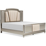 Chevanna Platinum King Upholstered Panel Bed - Ornate Home