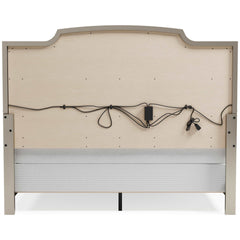 Chevanna Platinum King Upholstered Panel Bed - Ornate Home