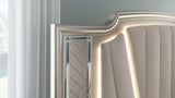 Chevanna Platinum King Upholstered Panel Bed - Ornate Home