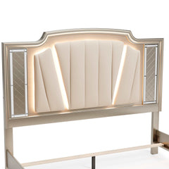 Chevanna Platinum King Upholstered Panel Bed - Ornate Home
