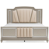 Chevanna Platinum King Upholstered Panel Bed - Ornate Home