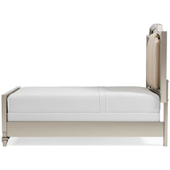Chevanna Platinum Queen Upholstered Panel Bed - Ornate Home