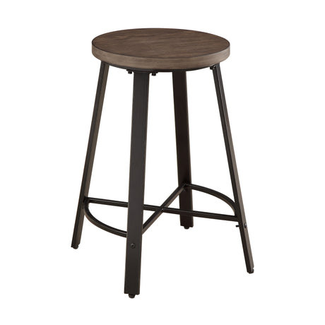 Chevre Brown/Gray Counter Stool (Set of 2) - Ornate Home