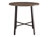 Chevre Brown/Gray Round Counter Height Table - Ornate Home