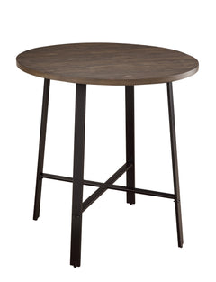 Chevre Brown/Gray Round Counter Height Table - Ornate Home