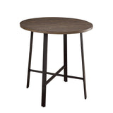 Chevre Brown/Gray Round Counter Height Table - Ornate Home