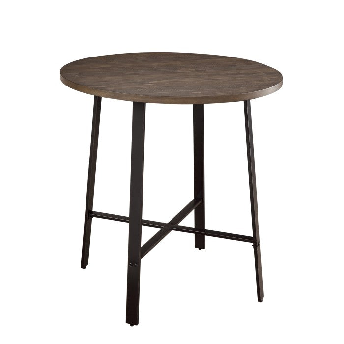 Chevre Brown/Gray Round Counter Height Table - Ornate Home