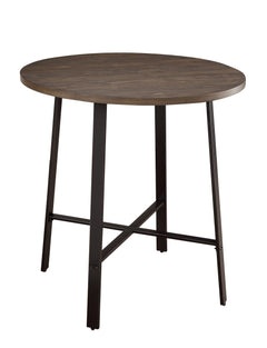 Chevre Burnished Brown / Gray 5-piece Dinig Table Set - Ornate Home