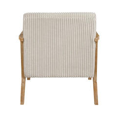 Chevron Beige Accent Chair - Ornate Home