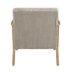 Chevron Beige Accent Chair - Ornate Home