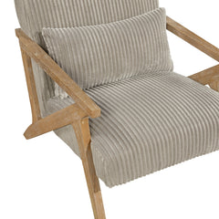Chevron Beige Accent Chair - Ornate Home