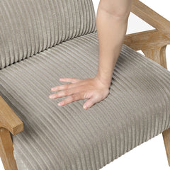 Chevron Beige Accent Chair - Ornate Home