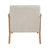 Chevron Beige Accent Chair - Ornate Home