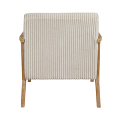 Chevron Beige Accent Chair - Ornate Home